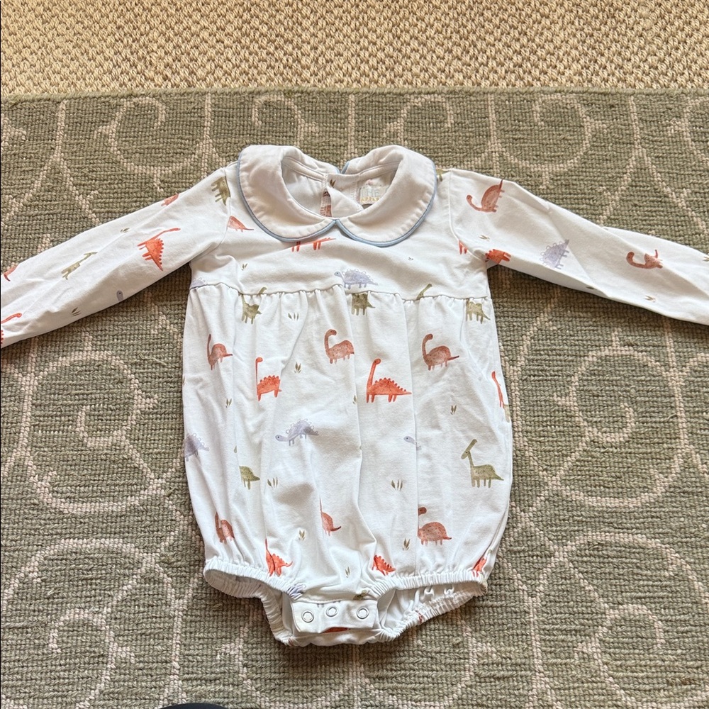 The Oaks Apparel Company Dinosaur Print Baby Long Sleeve Bubble 18 Months